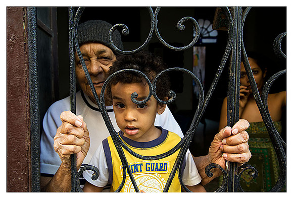 Boy with Mother and Grandmother