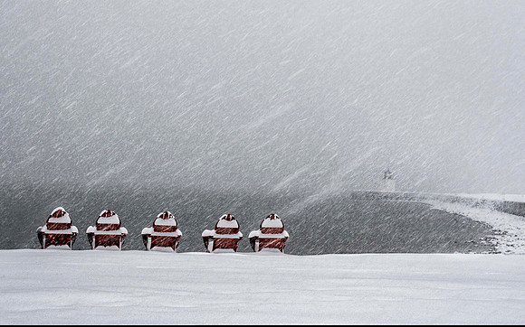 Derby Wharf in Snow